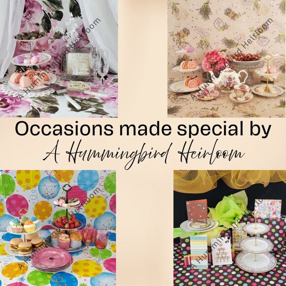 Handmade 3-Tier Bone China Cake Stand Buckingham Palace High Tea Dessert Tray - Picture 12 of 13